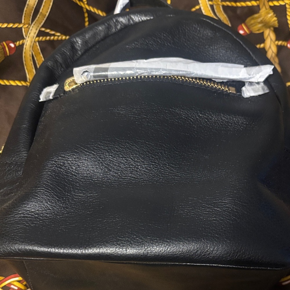 NEW Fossil- Megan Black Leather Backpack
